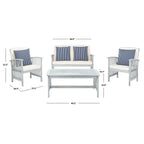 Ensemble de jardin Yuliana 4 pièces SAFAVIEH - 47 L x 33 P x 26 H