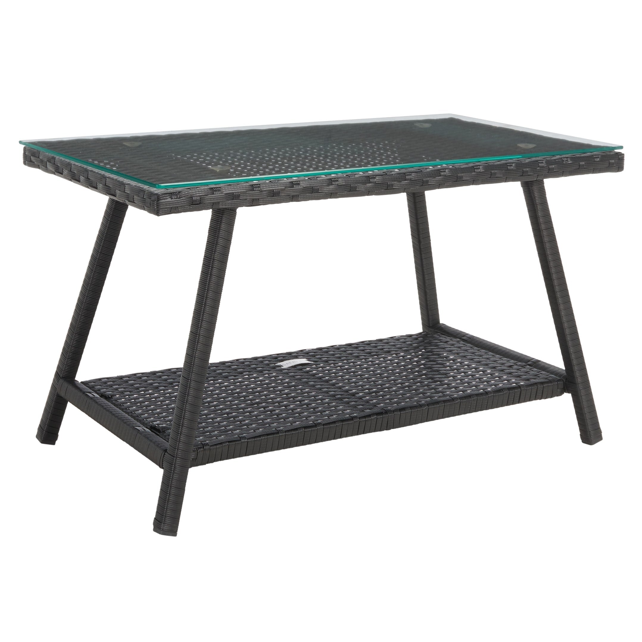 Ensemble de salon de jardin SAFAVIEH Zsolt en osier et acier, 4 pièces, dimensions : 42 l x 31 p x 21 h