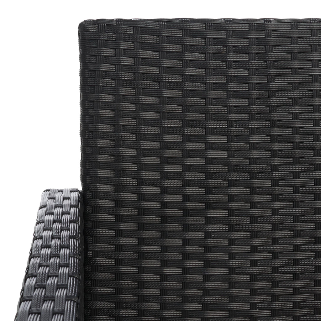 Ensemble de salon de jardin SAFAVIEH Zsolt en osier et acier, 4 pièces, dimensions : 42 l x 31 p x 21 h