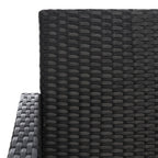 Ensemble de salon de jardin SAFAVIEH Zsolt en osier et acier, 4 pièces, dimensions : 42 l x 31 p x 21 h