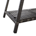 Ensemble de salon de jardin SAFAVIEH Zsolt en osier et acier, 4 pièces, dimensions : 42 l x 31 p x 21 h