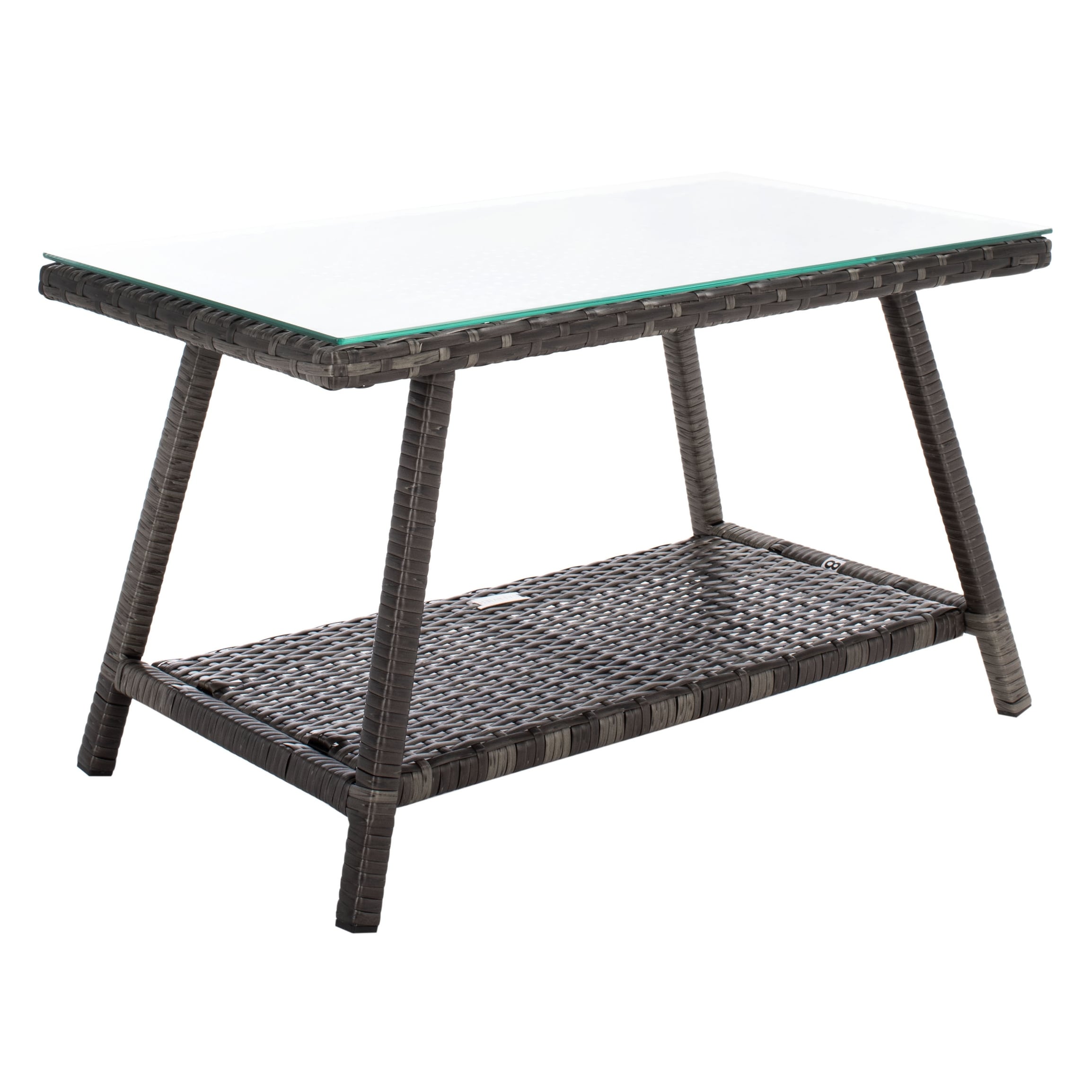 Ensemble de salon de jardin SAFAVIEH Zsolt en osier et acier, 4 pièces, dimensions : 42 l x 31 p x 21 h