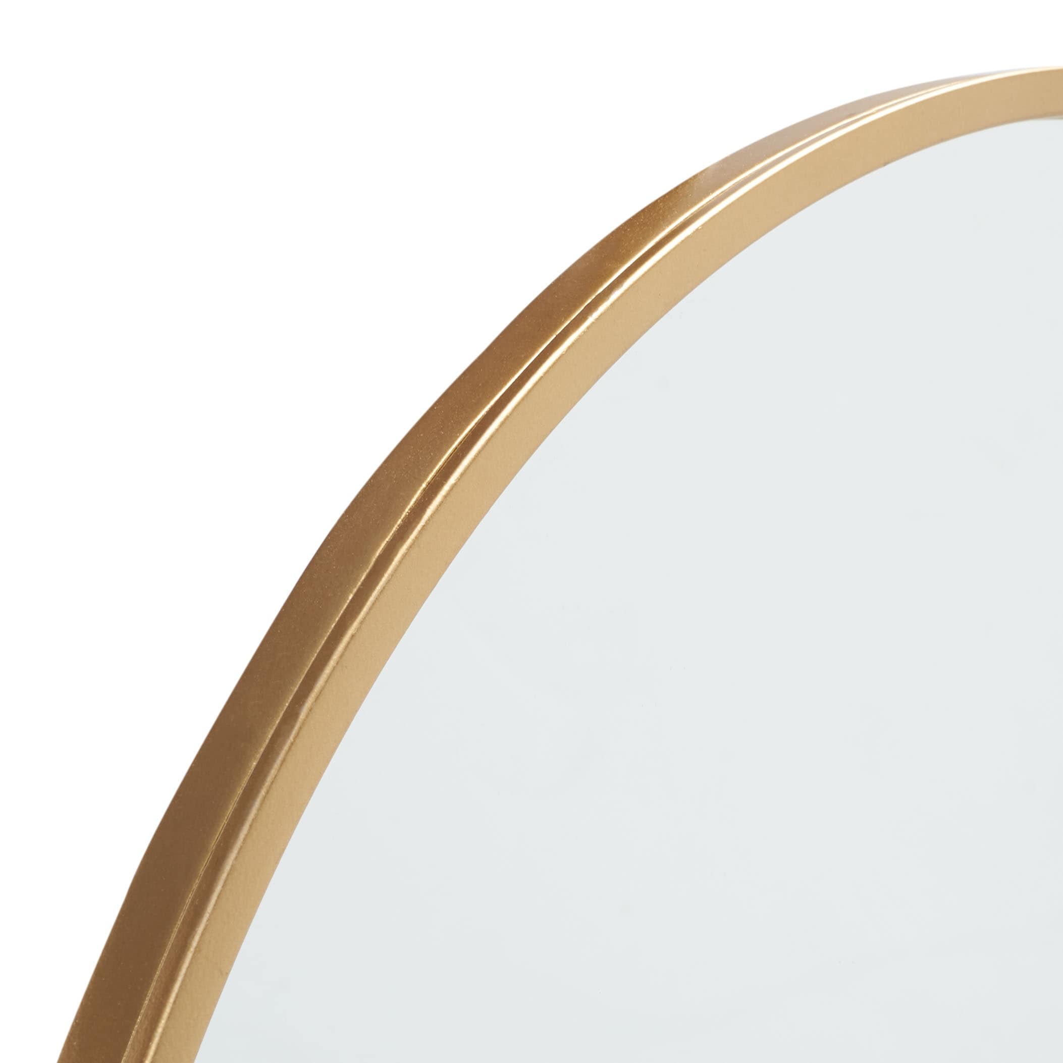Miroir rond doré SAFAVIEH Rinlon de 30 pouces (L x P x H)