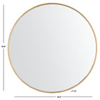 Miroir rond doré SAFAVIEH Rinlon de 30 pouces (L x P x H)