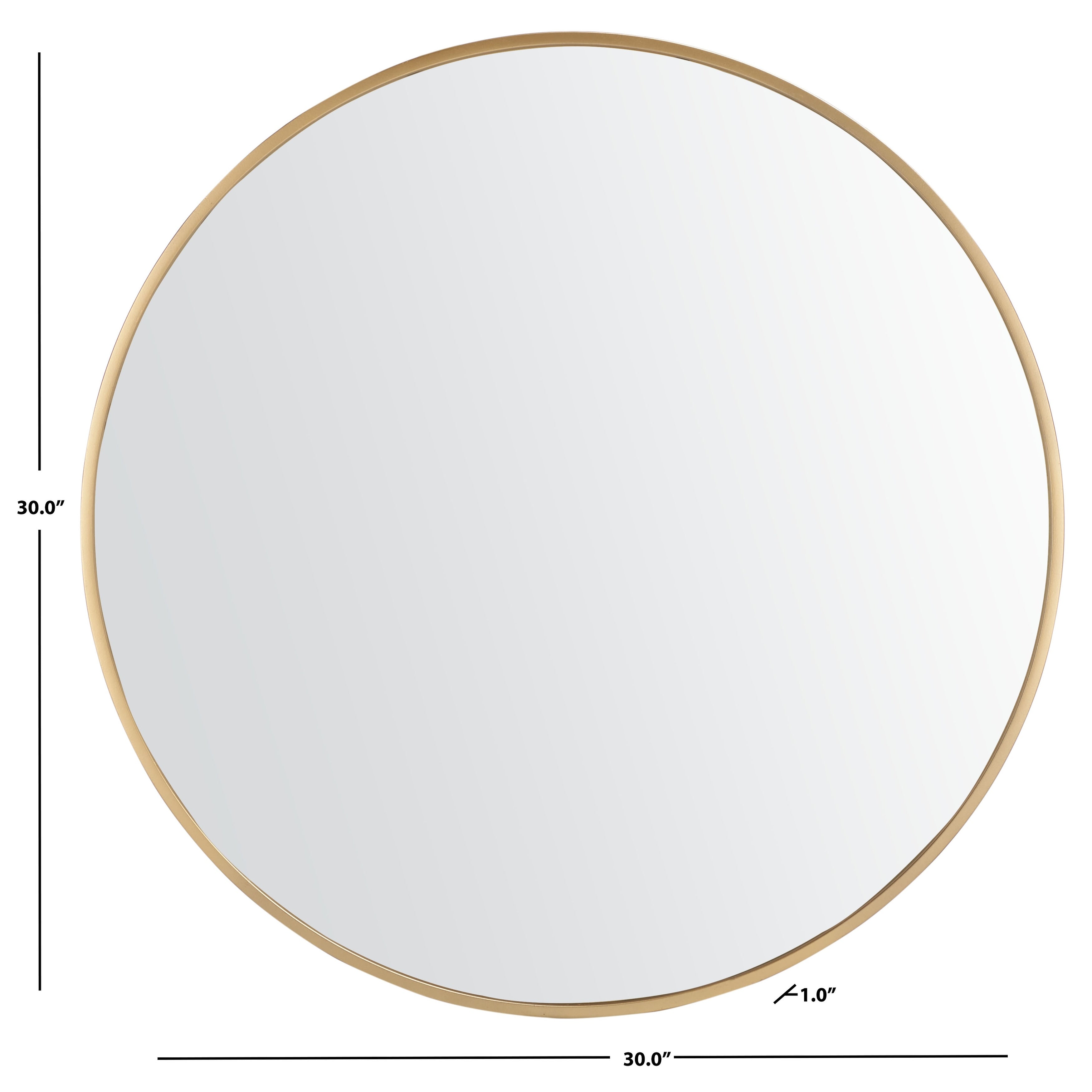 Miroir rond doré SAFAVIEH Rinlon de 30 pouces (L x P x H)