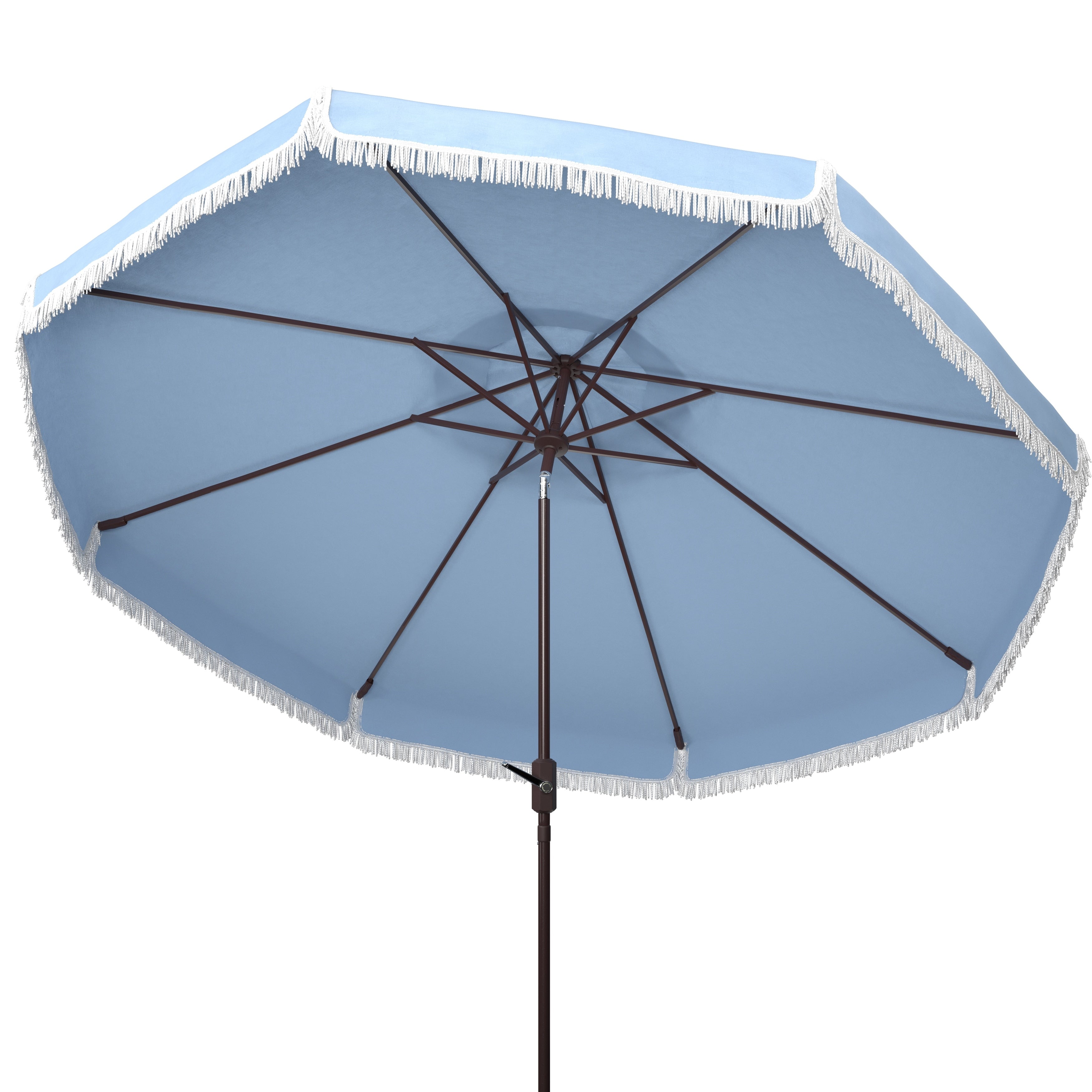 Parasol d'extérieur à manivelle Safavieh Ronette Fringe de 2,7 m