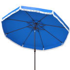 SAFAVIEH Ronette Fringe 9 Ft Crank Outdoor Umbrella