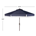 SAFAVIEH Ronette Fringe 9 Ft Crank Outdoor Umbrella
