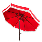 SAFAVIEH Ronette Fringe 9 Ft Crank Outdoor Umbrella