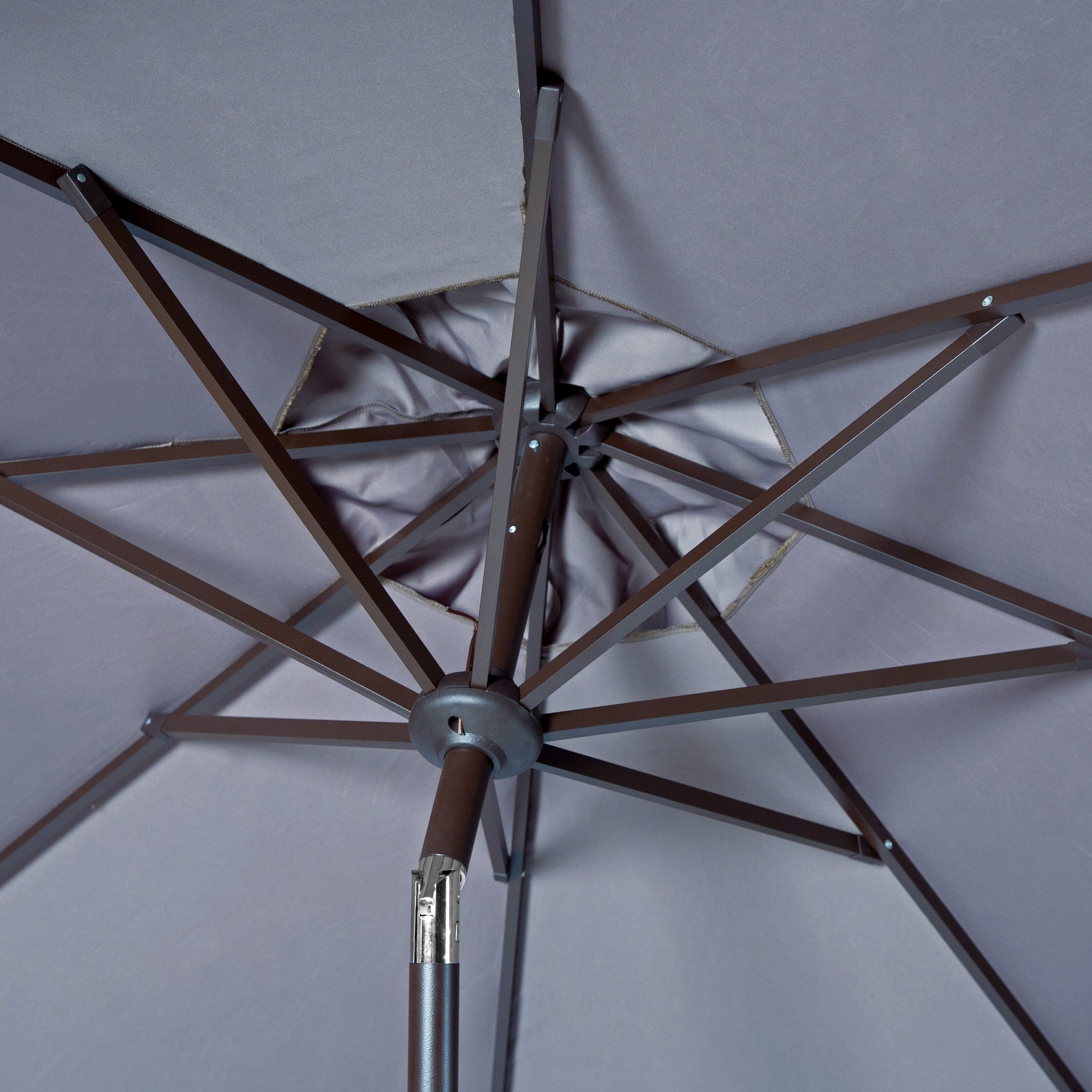 SAFAVIEH Ronette Fringe 9 Ft Crank Outdoor Umbrella