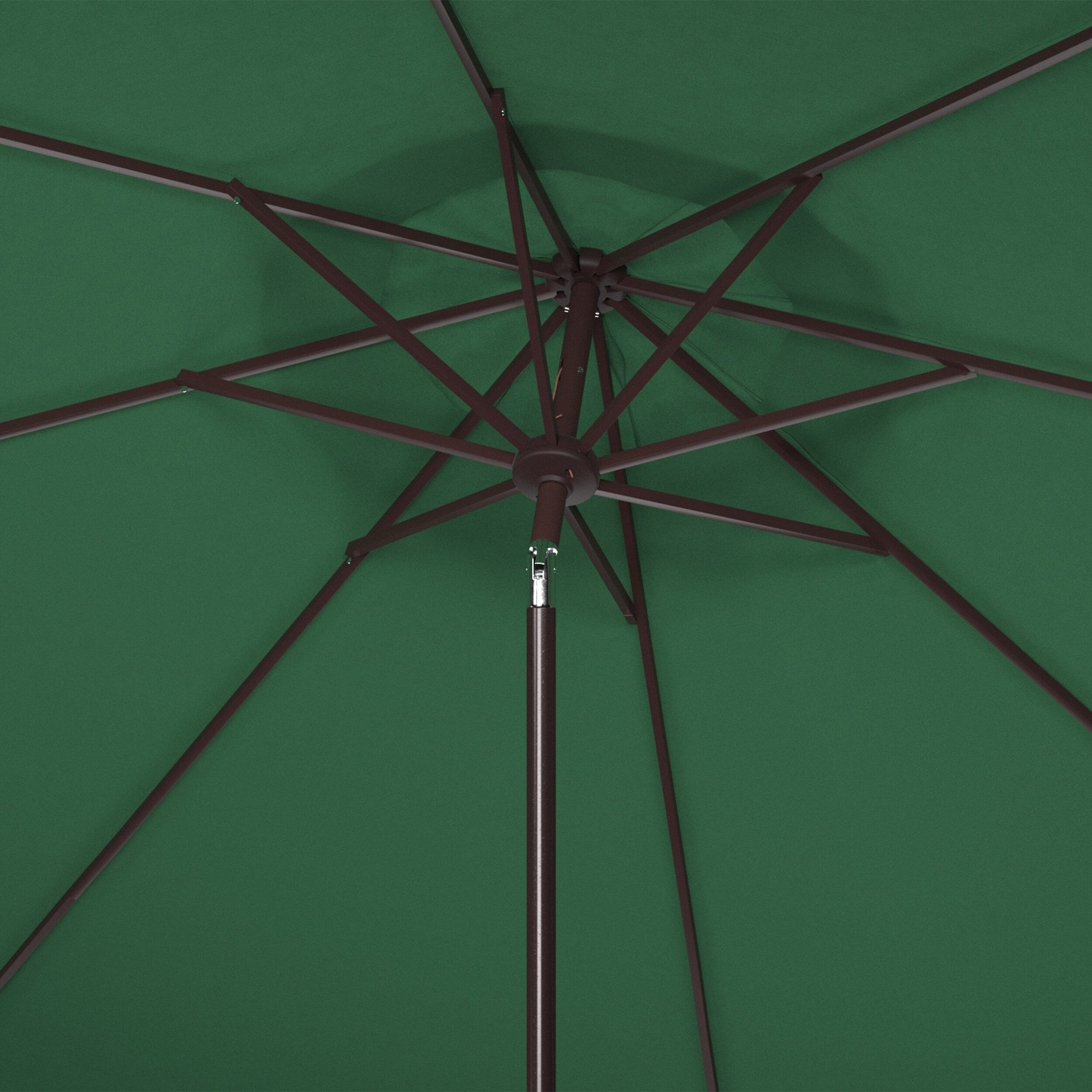 SAFAVIEH Ronette Fringe 9 Ft Crank Outdoor Umbrella