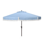 SAFAVIEH Ronette Fringe 9 Ft Crank Outdoor Umbrella