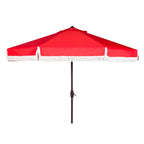 SAFAVIEH Ronette Fringe 9 Ft Crank Outdoor Umbrella