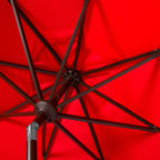 SAFAVIEH Ronette Fringe 9 Ft Crank Outdoor Umbrella