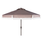 SAFAVIEH Ronette Fringe 9 Ft Crank Outdoor Umbrella