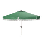 SAFAVIEH Ronette Fringe 9 Ft Crank Outdoor Umbrella