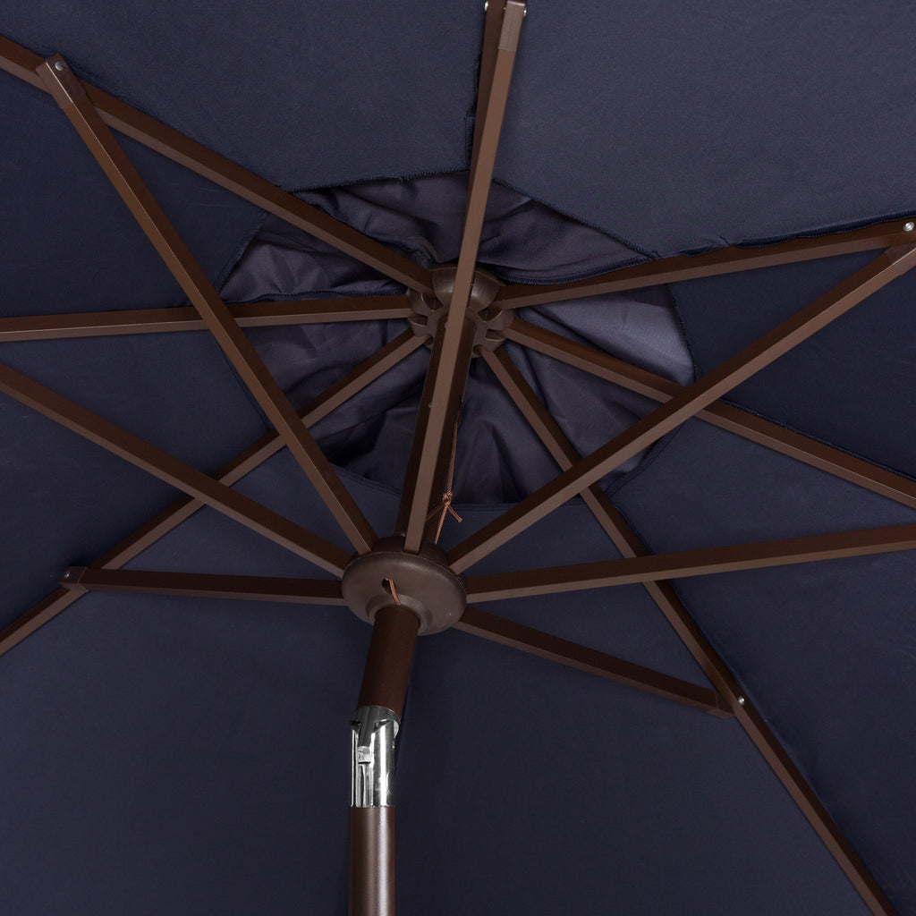 SAFAVIEH Ronette Fringe 9 Ft Crank Outdoor Umbrella