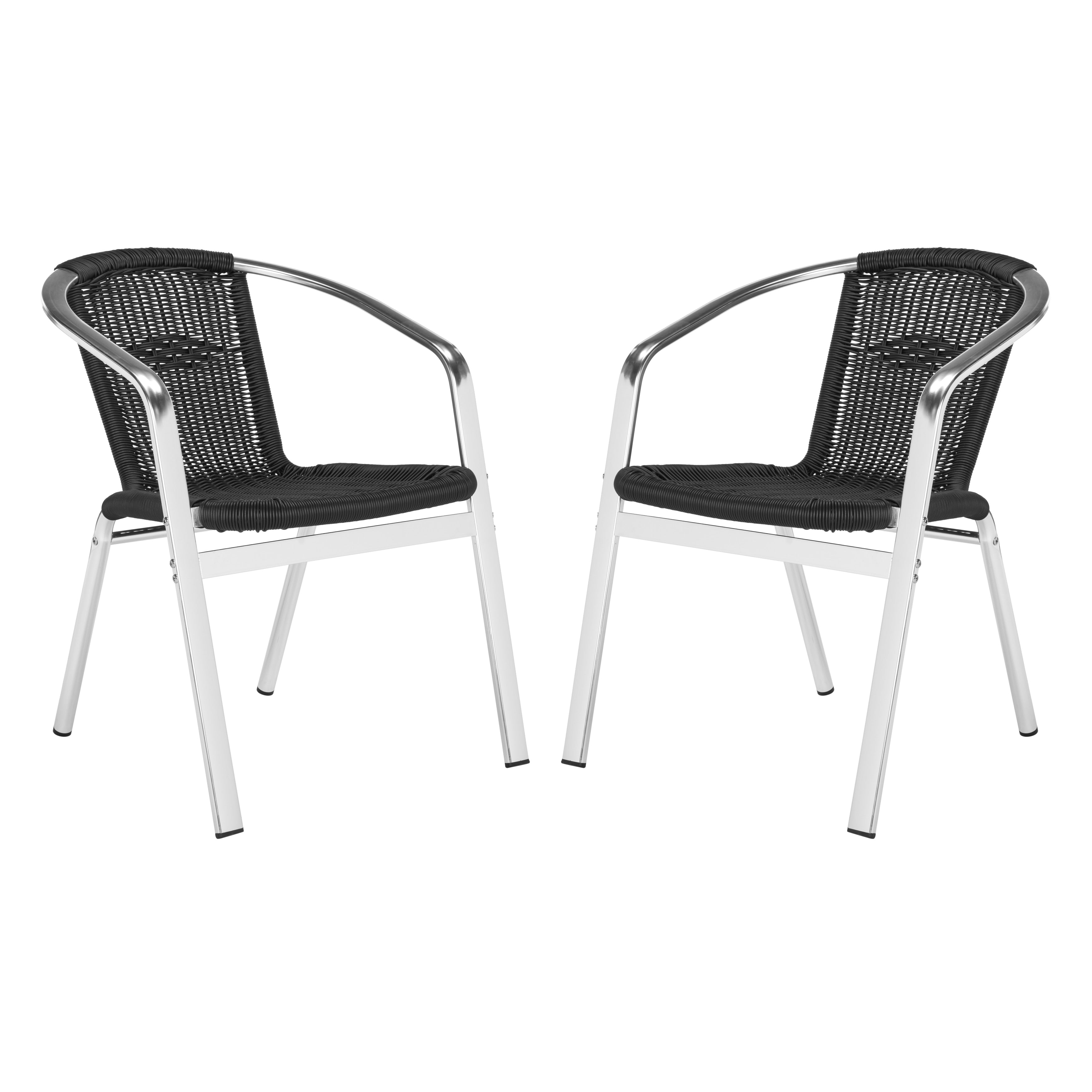 Chaises empilables d'intérieur et d'extérieur SAFAVIEH Shelia (lot de 2) - 22 L x 23 P x 28 H