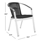 Chaises empilables d'intérieur et d'extérieur SAFAVIEH Shelia (lot de 2) - 22 L x 23 P x 28 H