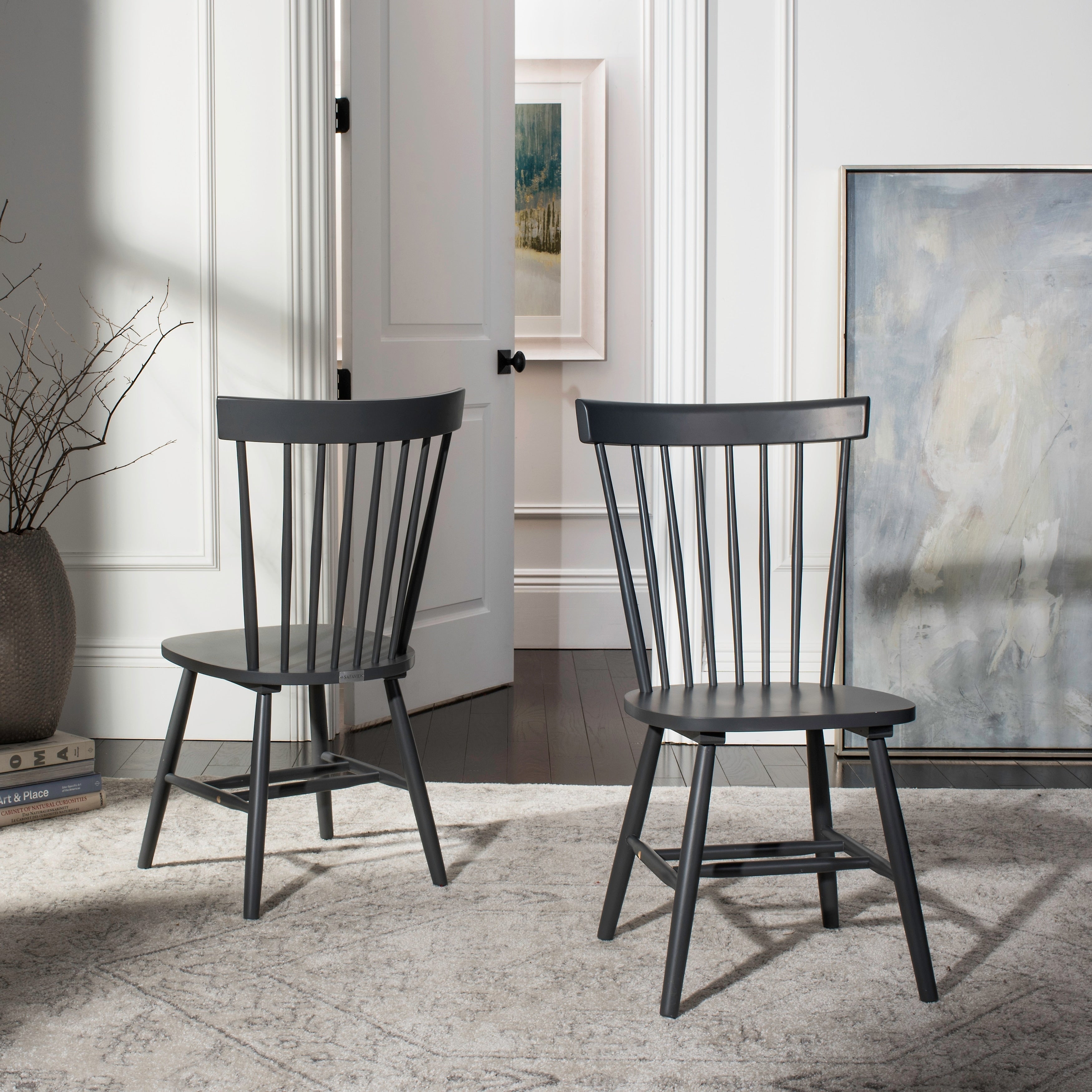 Chaise de salle à manger SAFAVIEH Suhair Spindle Farmhouse (lot de 2) - 20,5 x 21 x 36 - 21L x 21P x 36H