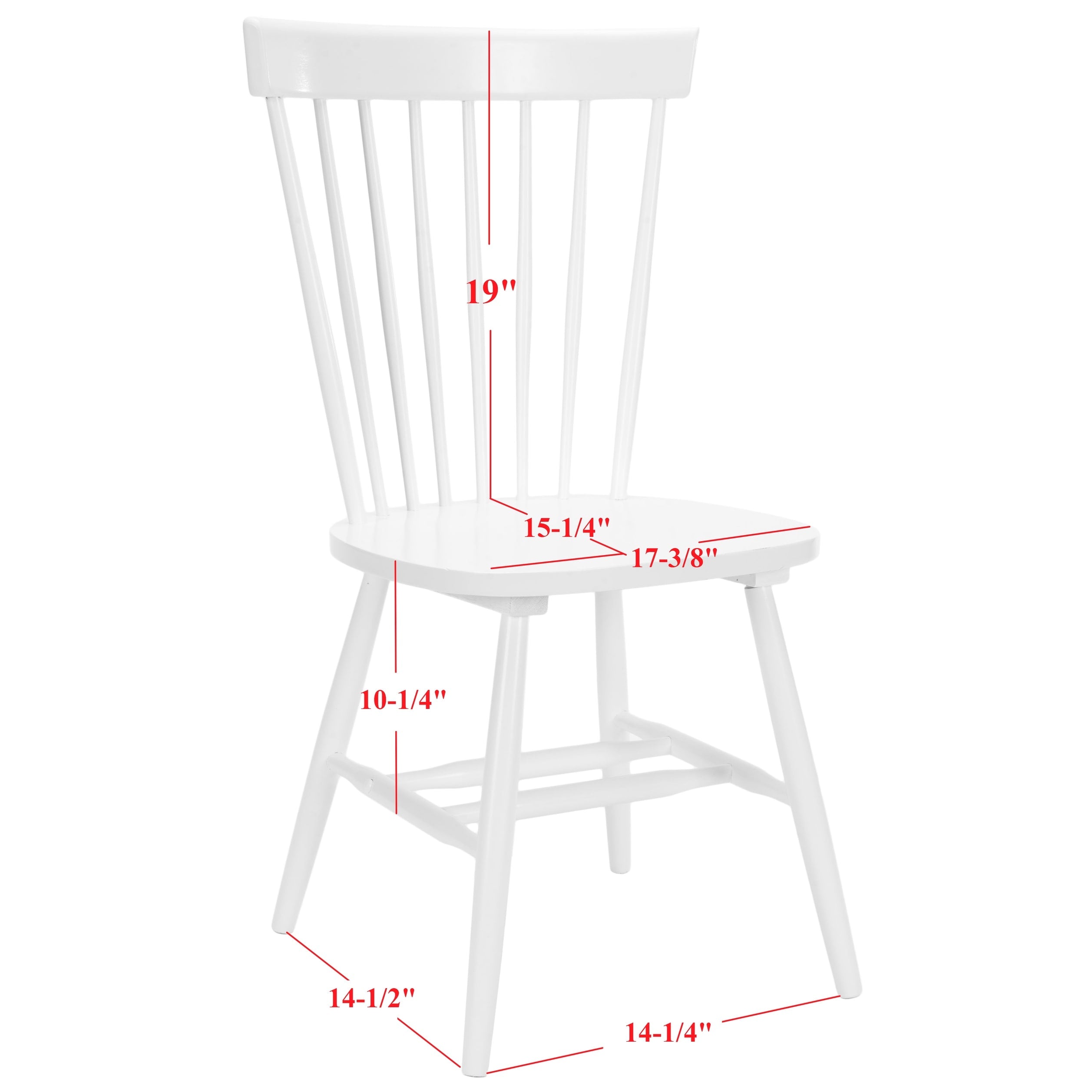 Chaise de salle à manger SAFAVIEH Suhair Spindle Farmhouse (lot de 2) - 20,5 x 21 x 36 - 21L x 21P x 36H