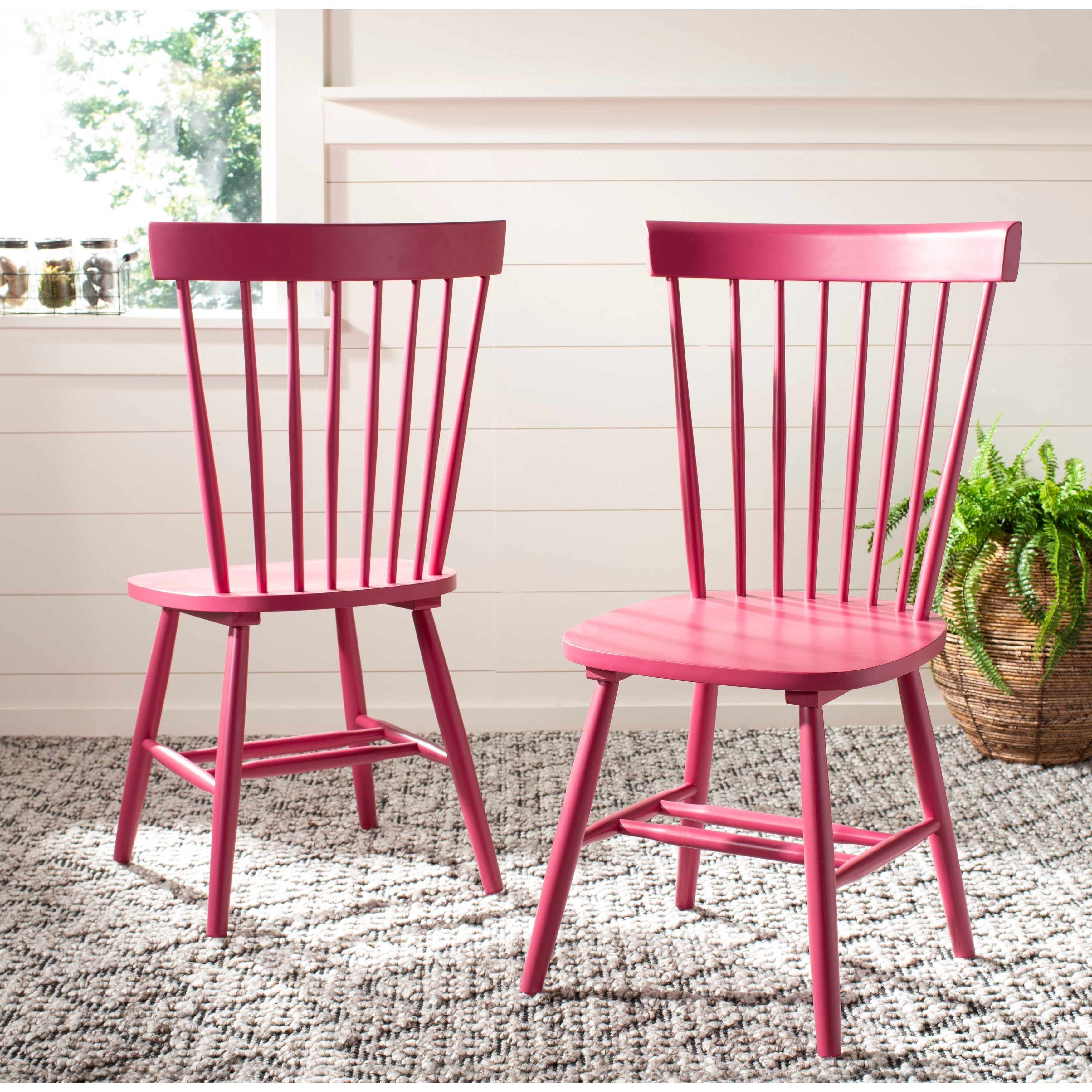 Chaise de salle à manger SAFAVIEH Suhair Spindle Farmhouse (lot de 2) - 20,5 x 21 x 36 - 21L x 21P x 36H