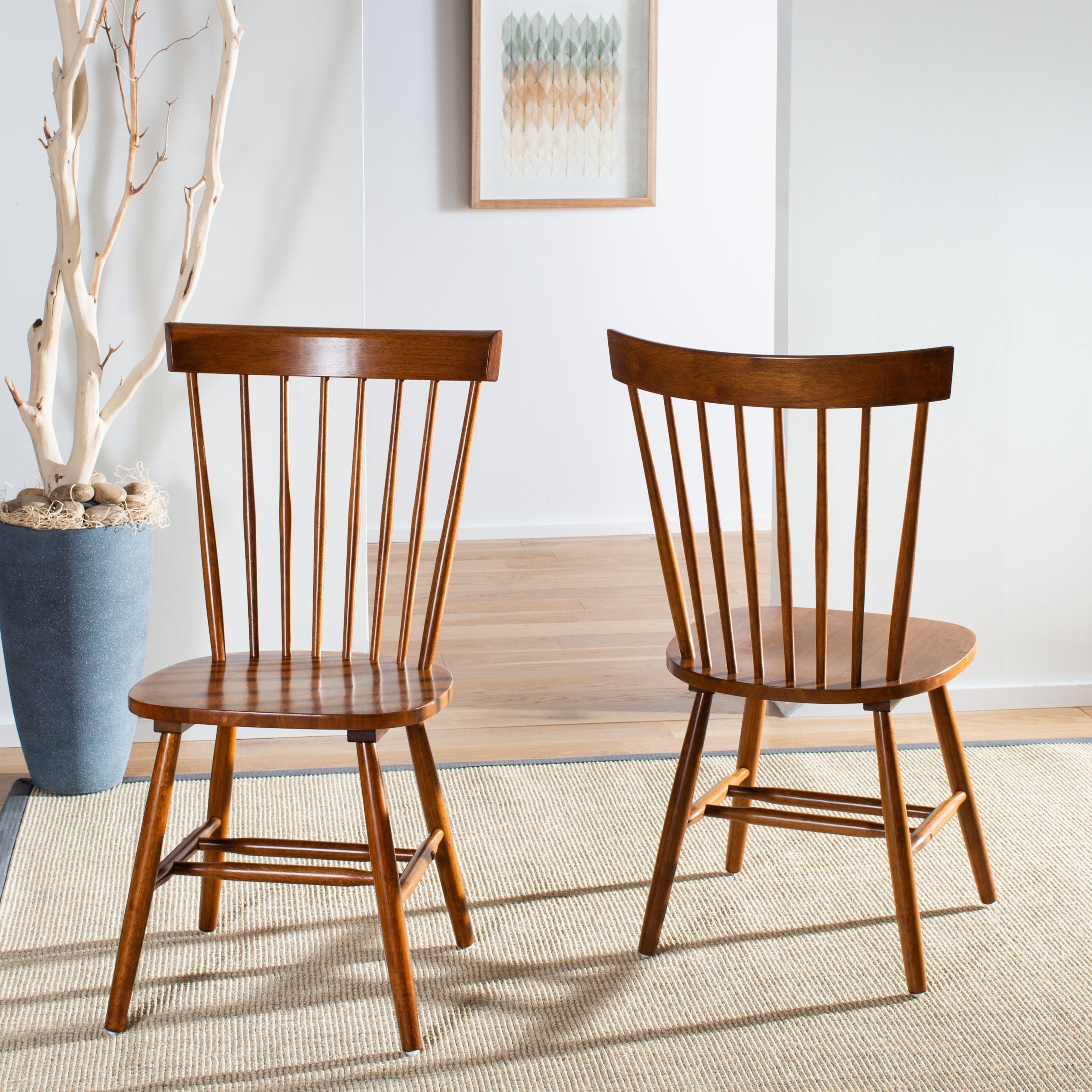 Chaise de salle à manger SAFAVIEH Suhair Spindle Farmhouse (lot de 2) - 20,5 x 21 x 36 - 21L x 21P x 36H