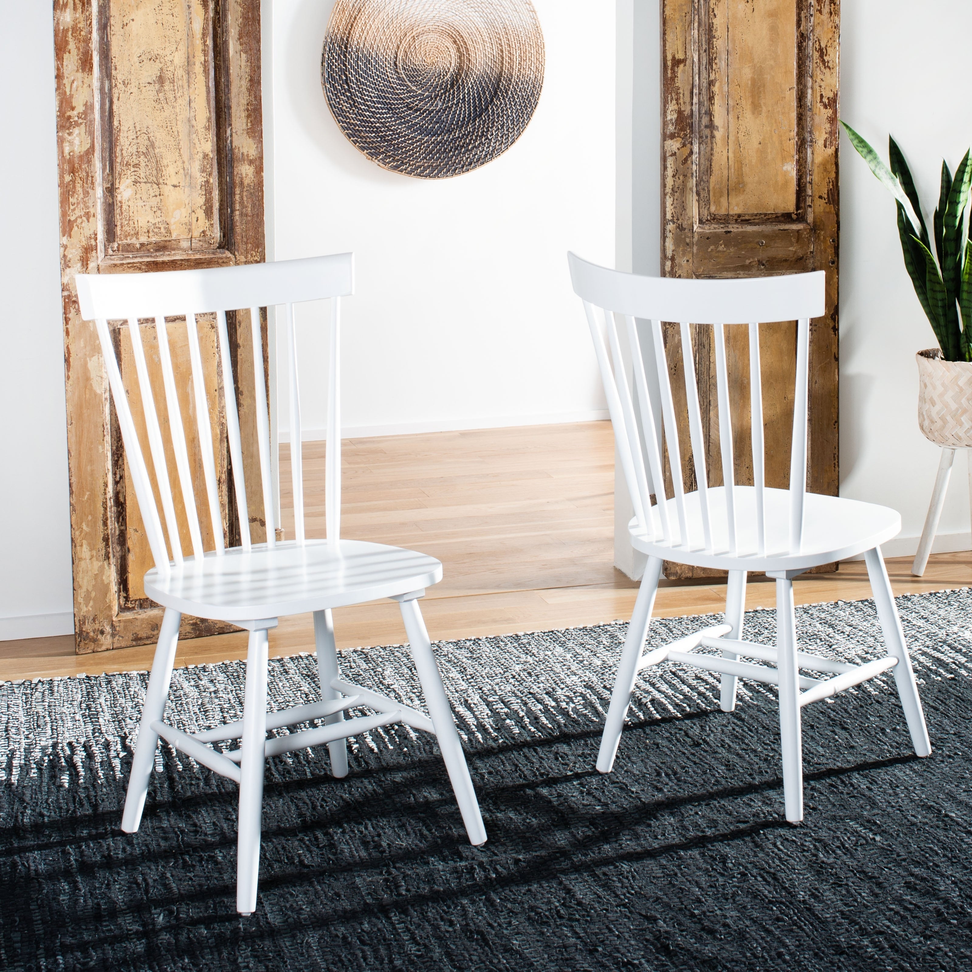 Chaise de salle à manger SAFAVIEH Suhair Spindle Farmhouse (lot de 2) - 20,5 x 21 x 36 - 21L x 21P x 36H