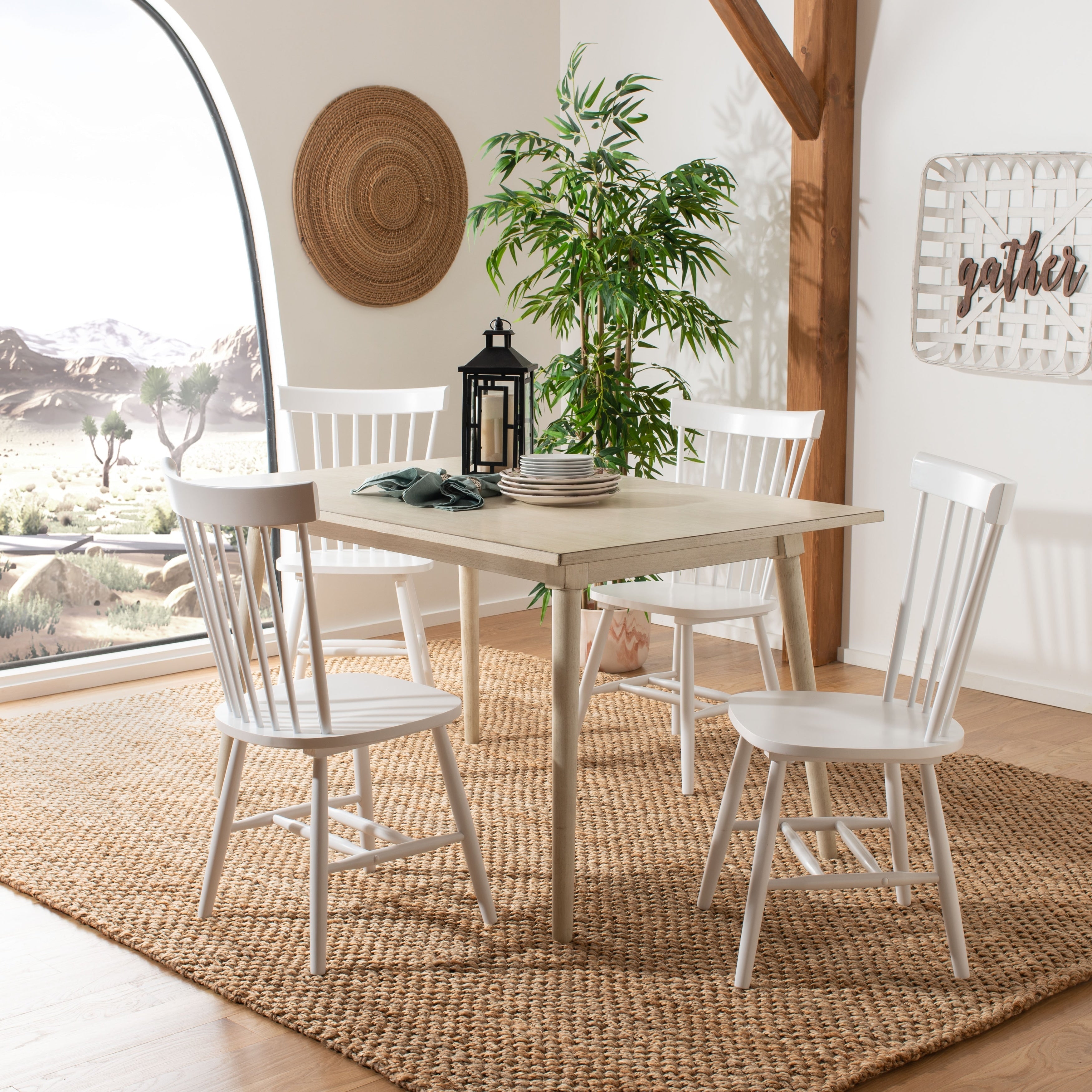 Chaise de salle à manger SAFAVIEH Suhair Spindle Farmhouse (lot de 2) - 20,5 x 21 x 36 - 21L x 21P x 36H