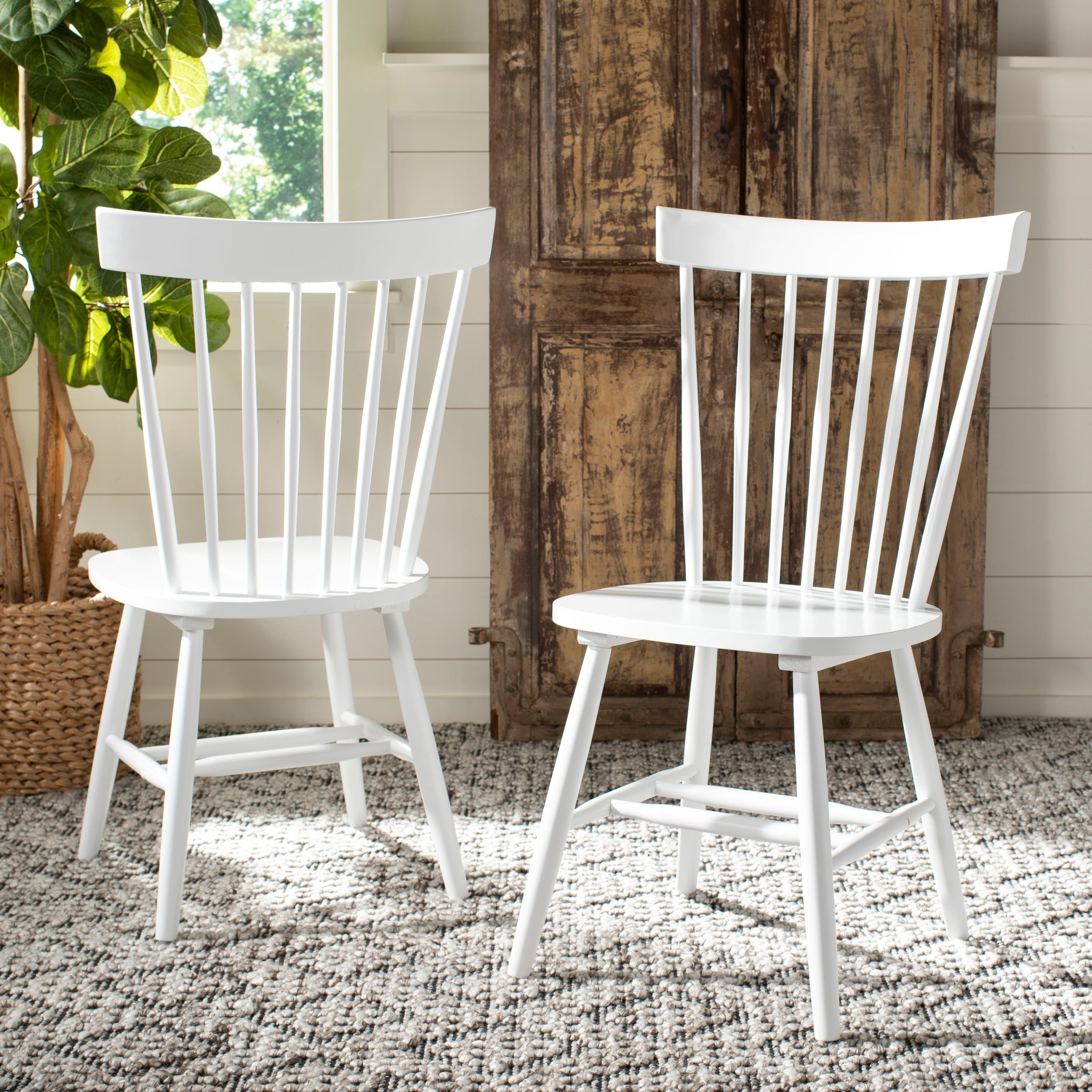 Chaise de salle à manger SAFAVIEH Suhair Spindle Farmhouse (lot de 2) - 20,5 x 21 x 36 - 21L x 21P x 36H