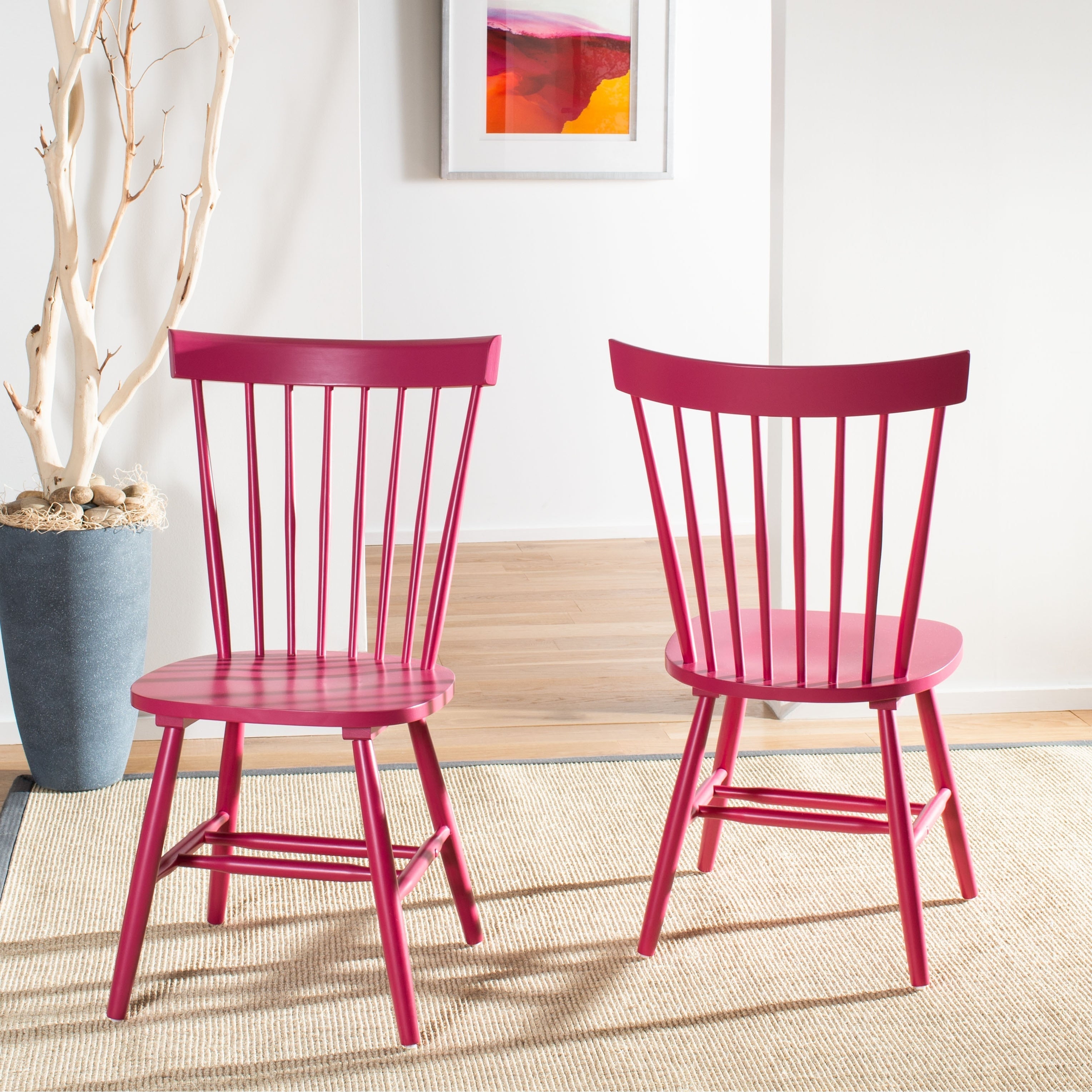 Chaise de salle à manger SAFAVIEH Suhair Spindle Farmhouse (lot de 2) - 20,5 x 21 x 36 - 21L x 21P x 36H