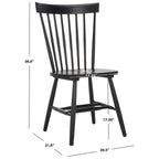 Chaise de salle à manger SAFAVIEH Suhair Spindle Farmhouse (lot de 2) - 20,5 x 21 x 36 - 21L x 21P x 36H