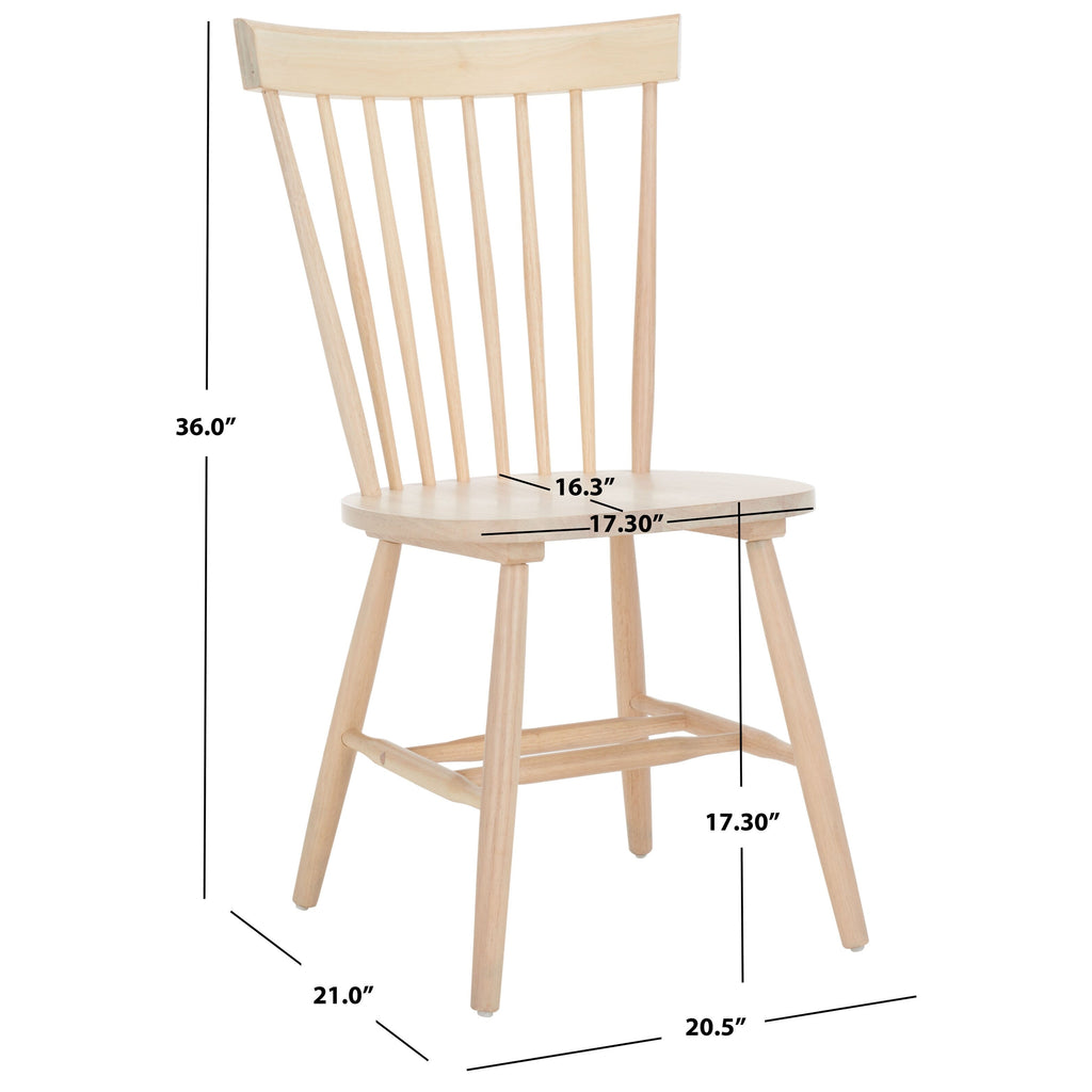 Chaise de salle à manger SAFAVIEH Suhair Spindle Farmhouse (lot de 2) - 20,5 x 21 x 36 - 21L x 21P x 36H
