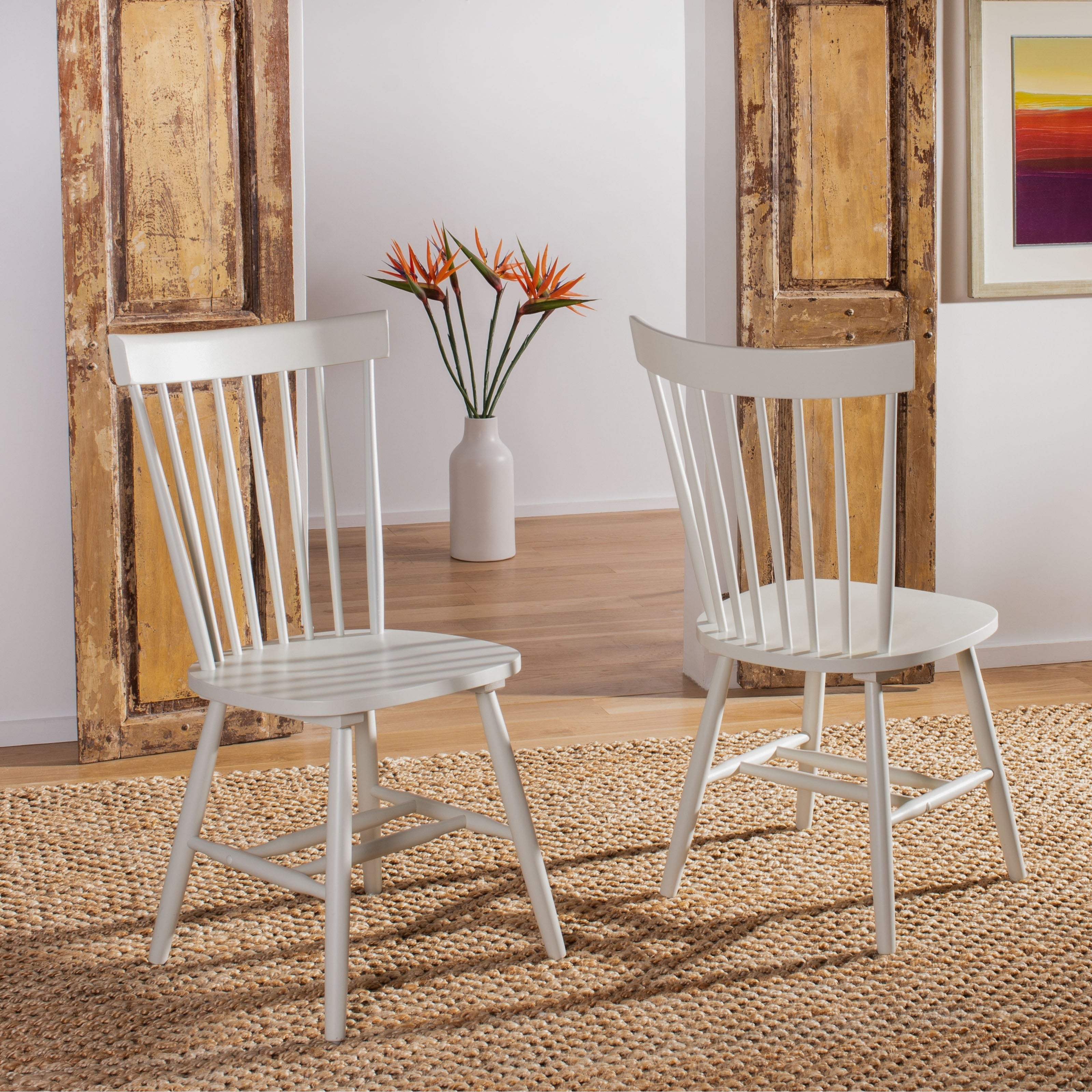 Chaise de salle à manger SAFAVIEH Suhair Spindle Farmhouse (lot de 2) - 20,5 x 21 x 36 - 21L x 21P x 36H