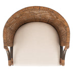 Tabouret de bar en rotin SAFAVIEH Virona de 76 cm (22,3 po l x 20,5 po l x 39 po H)