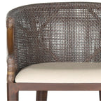 Tabouret de bar en rotin SAFAVIEH Virona de 76 cm (22,3 po l x 20,5 po l x 39 po H)