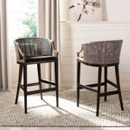 Tabouret de bar en rotin SAFAVIEH Virona de 76 cm (22,3 po l x 20,5 po l x 39 po H)