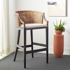 Tabouret de bar en rotin SAFAVIEH Virona de 76 cm (22,3 po l x 20,5 po l x 39 po H)