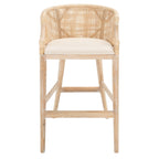 Tabouret de bar en rotin SAFAVIEH Virona de 76 cm (22,3 po l x 20,5 po l x 39 po H)