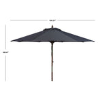 SAFAVIEH Zlatana 9 Ft Wooden Outdoor Umbrella