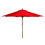 SAFAVIEH Zlatana 9 Ft Wooden Outdoor Umbrella