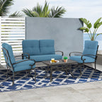 Ensemble de 4 meubles d'extérieur SUNCROWN pour patio, causeuse