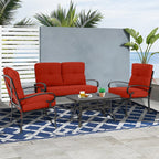 Ensemble de 4 meubles d'extérieur SUNCROWN pour patio, causeuse