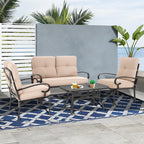 Ensemble de 4 meubles d'extérieur SUNCROWN pour patio, causeuse