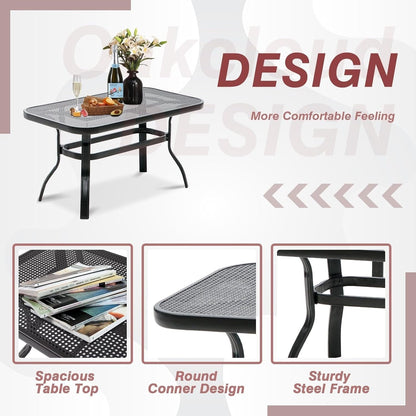 Ensemble de meubles de patio extérieur SUNCROWN 5 pièces, banc de jardin et 2 chaises à ressorts avec 2 tables basses