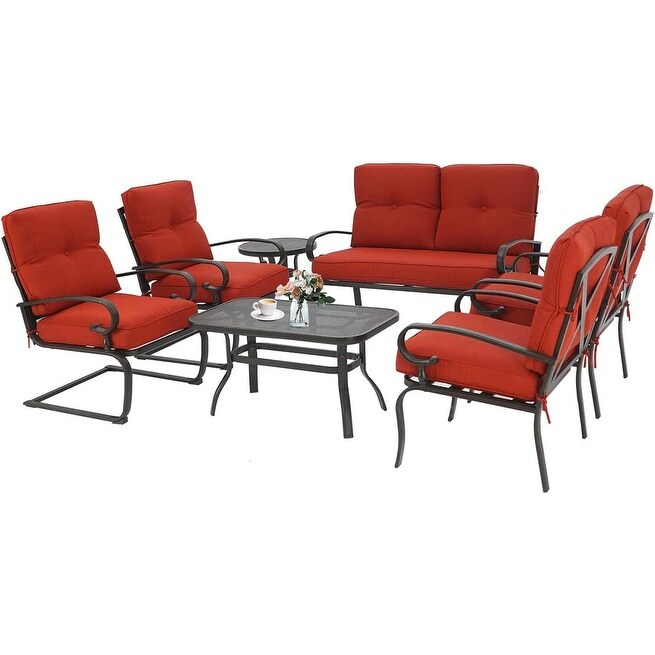 Ensemble de 7 meubles de jardin en métal SUNCROWN