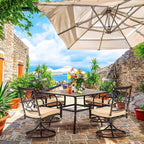 Ensemble de salle à manger d'extérieur en métal 5/7 pièces pour patio