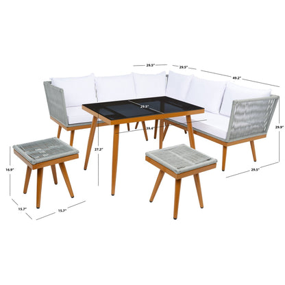 Ensemble de salle à manger d'extérieur Romlin de Safavieh Outdoor Living - 49 x 30 x 30 cm