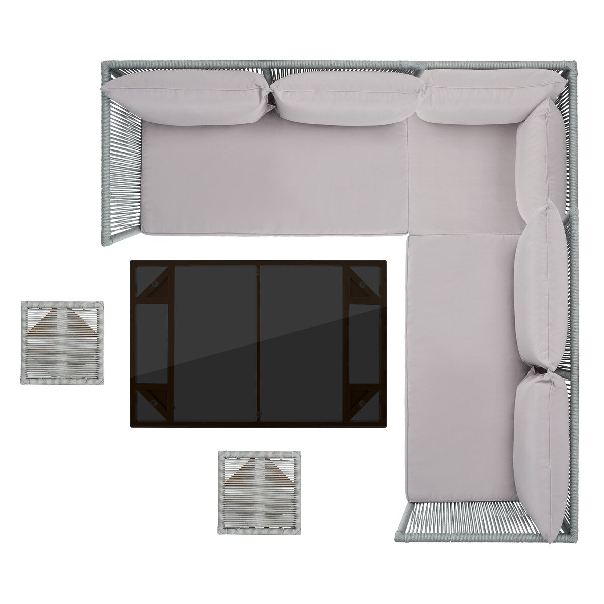 Ensemble de salle à manger d'extérieur Romlin de Safavieh Outdoor Living - 49 x 30 x 30 cm