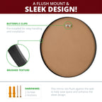 Miroir mural rond en aluminium Sage